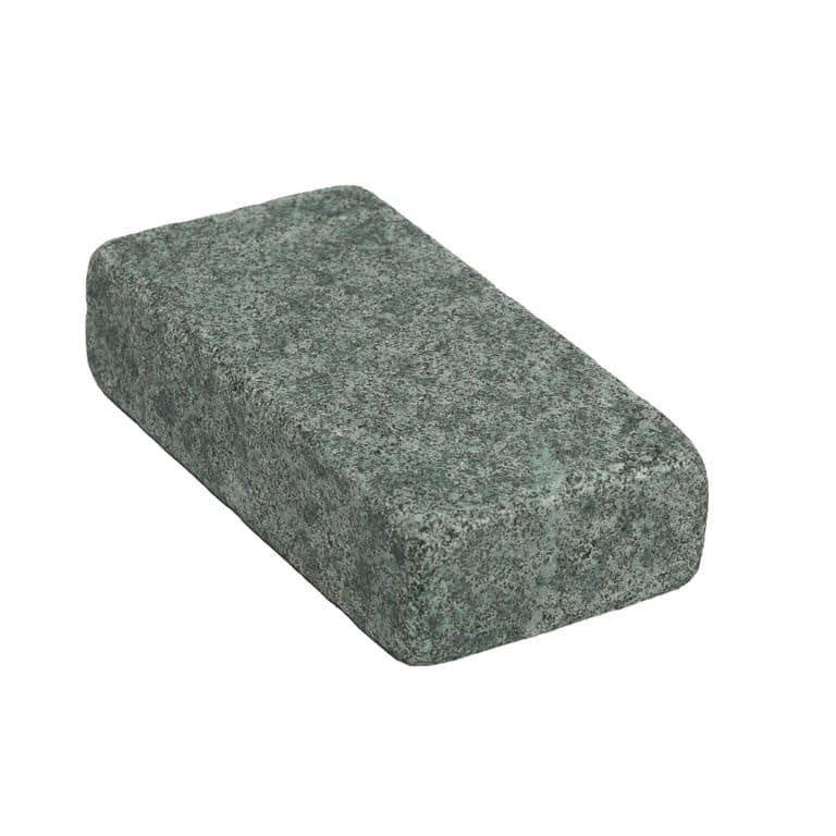 Oblique image for Adriatic Basalt. The surface finish shown is tumbled. Dominant colors shown are green and gray. The color mix creates a cool feeling.