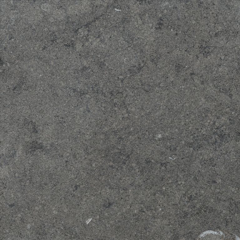 Color/Finish variation image for Waltin Black Limestone. The surface finish shown is sand blasted. The dominant color shown is gray. The color mix creates a cool feeling.