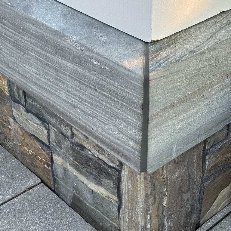 Application image for Mystic Mountain Granite - Flamed. The surface finish shown is flamed. The dominant color shown is gray. The color mix creates a cool feeling.