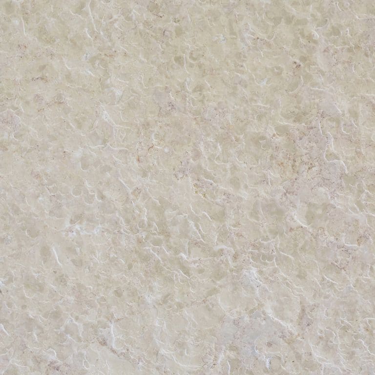 Color/Finish variation image for Limestone - Mountain Hard Beige. The surface finish shown is . Dominant colors shown are beige and gray; with pink, purple, white, tan and cream secondaries. Exhibits "movement" and the color mix creates a warm feeling. Regular and cloudy color patterns.