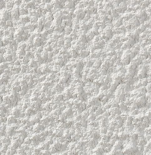Color/Finish variation image for Royal White Limestone. The surface finish shown is bush hammered. Dominant colors shown are gray and white; with beige, pink and cream secondaries. The color mix creates a cool feeling. Regular and coarse speckled color patterns.