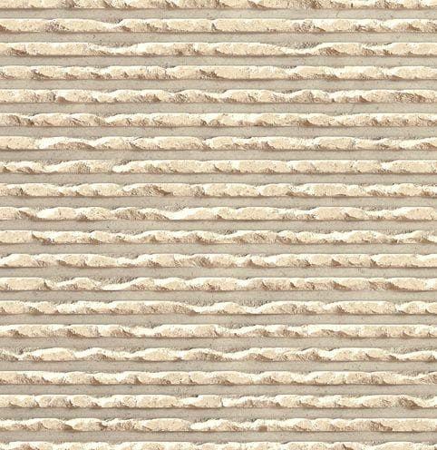 Color/Finish variation image for Classic White Limestone. The surface finish shown is frost flower. Dominant colors shown are beige and tan; with brown, orange/rust and cream secondaries. The color mix creates a warm feeling. Regular and linear color patterns.