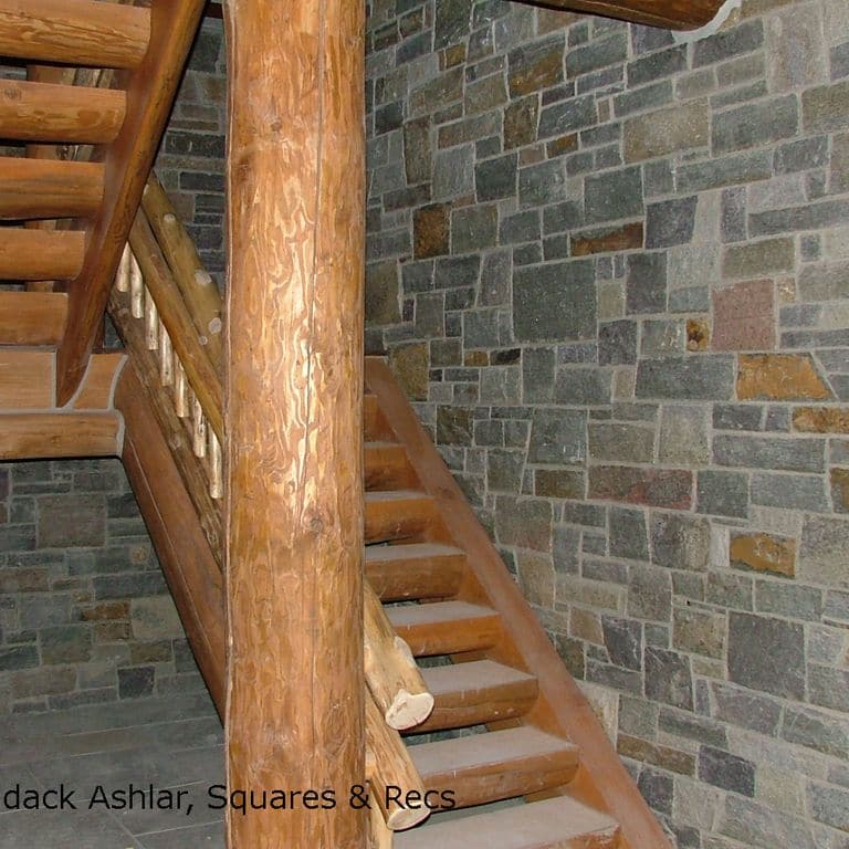Application image for Granite - Adirondack. The image shows this material being used for thin veneer and interior cladding.