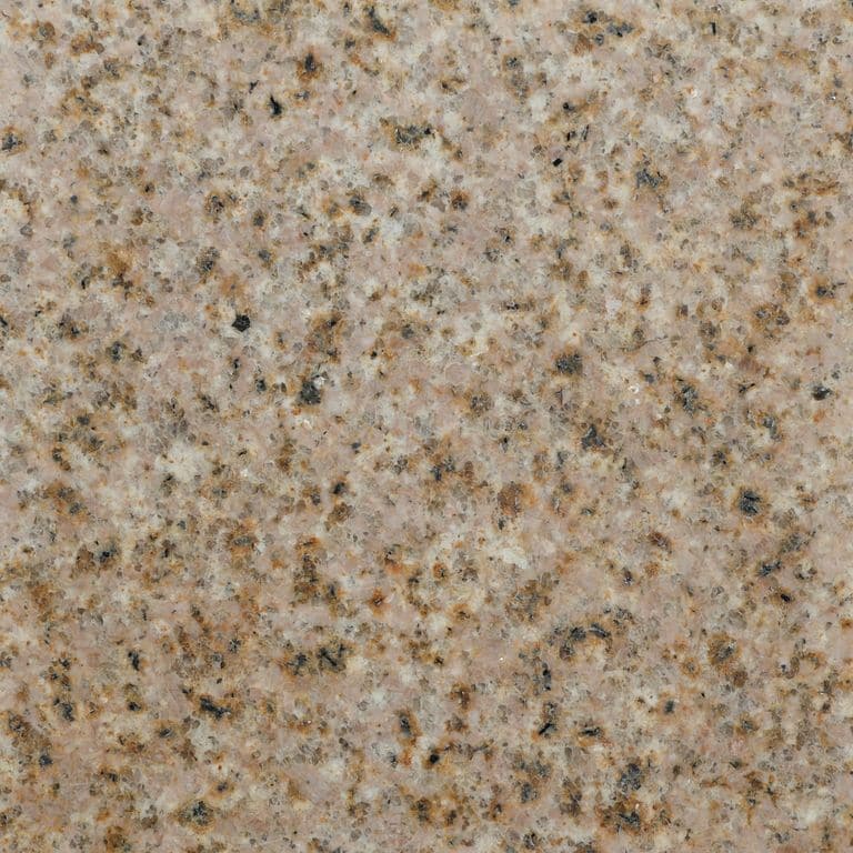 Color/Finish variation image for Golden Granite. The surface finish shown is honed. Dominant colors shown are brown and tan. The color mix creates a warm feeling.