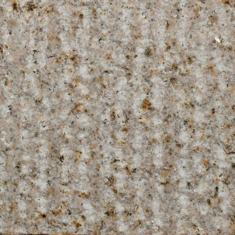 Color/Finish variation image for Golden Granite. The surface finish shown is point stalk. Dominant colors shown are brown and gray. The color mix creates a warm feeling.