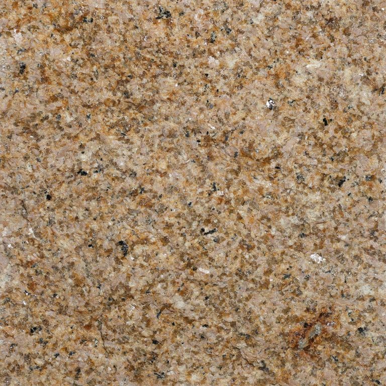 Color/Finish variation image for Golden Granite. The surface finish shown is split-face. The dominant color shown is brown. The color mix creates a warm feeling.