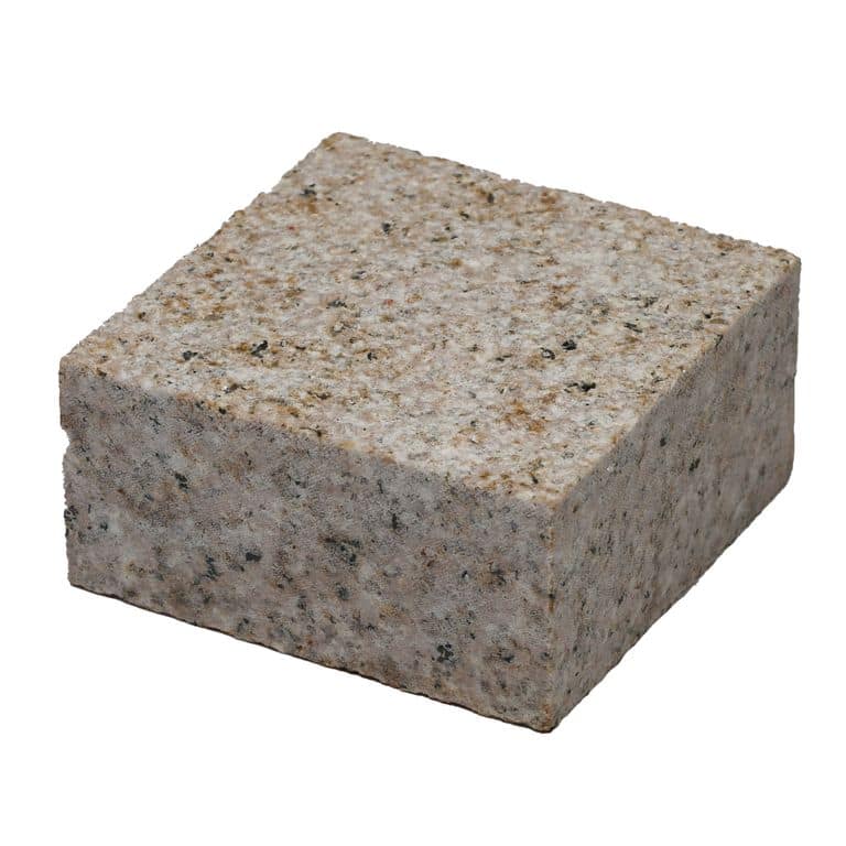 Application image for Golden Granite. The surface finish shown is bush hammered. Dominant colors shown are yellow and tan. The color mix creates a warm feeling.