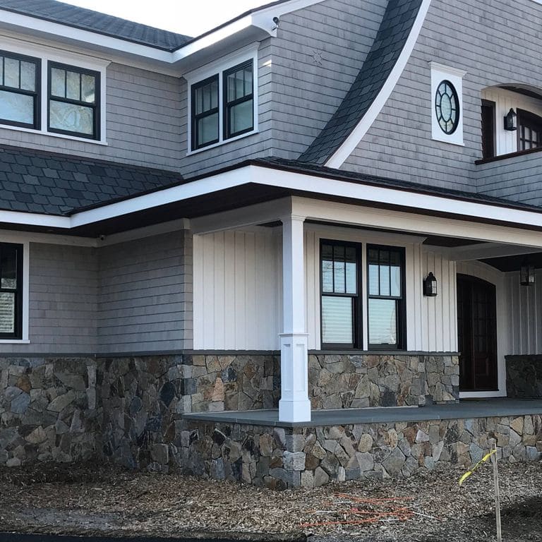 Application image for Granite - Connecticut Blend Thin Veneer. The image shows this material being used in a thin veneer application.