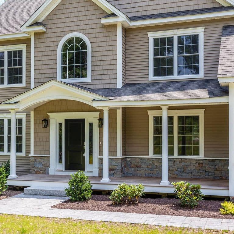 Application image for Granite - Connecticut Blend Thin Veneer. The image shows this material being used in a thin veneer application.