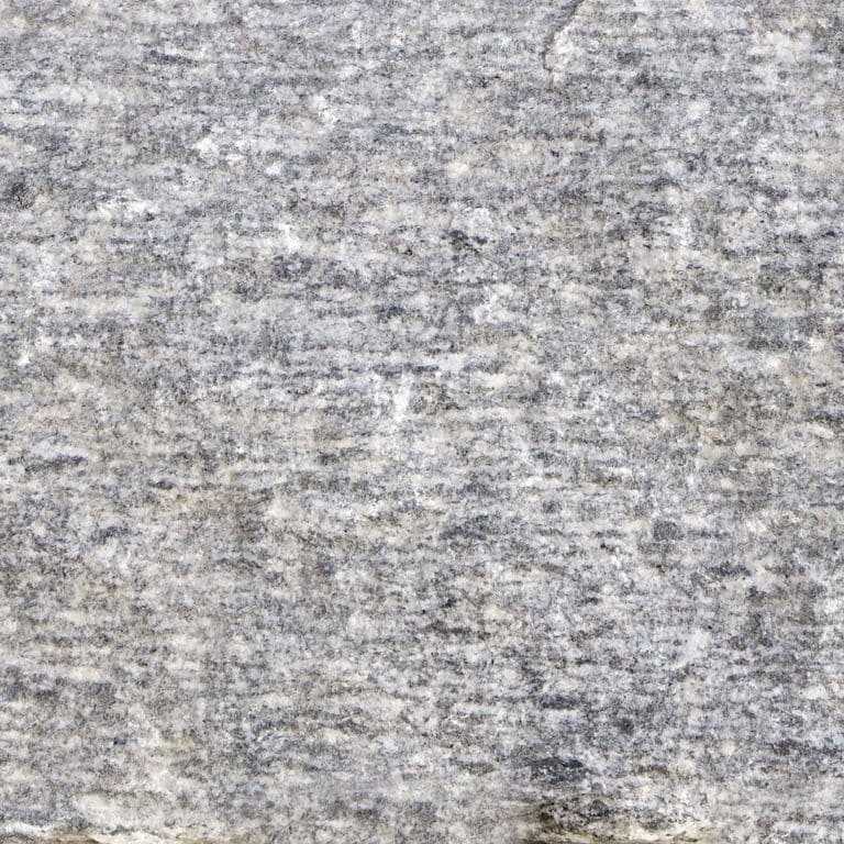 The surface finish shown is . The dominant color shown is gray. The color mix creates a cool feeling. Speckled color pattern. Contains some mica.