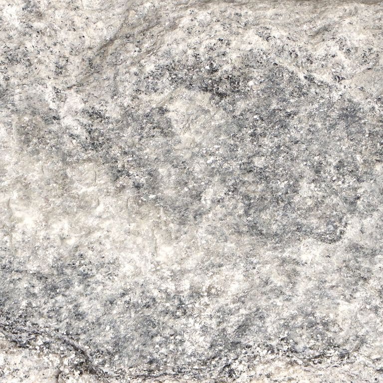 The surface finish shown is split-face. Dominant colors shown are beige and gray. The color mix creates a cool feeling. Random, speckled and blotched color patterns.