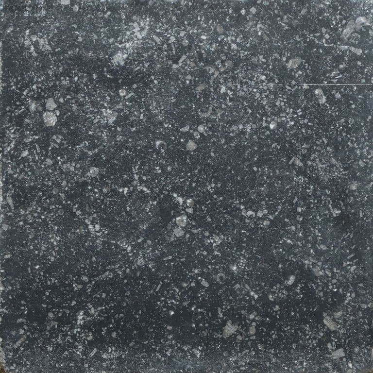 Color/Finish variation image for Belgian Bluestone Limestone. The surface finish shown is . Dominant colors shown are black and gray. The color mix creates a cool feeling.
