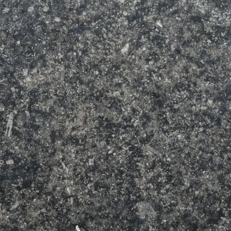 Color/Finish variation image for Belgian Bluestone Limestone. The surface finish shown is . Dominant colors shown are black and gray. The color mix creates a cool feeling.