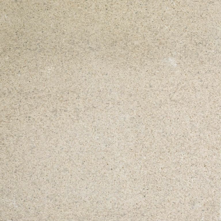 Color/Finish variation image for Silver Shadow Limestone. The surface finish shown is honed. The dominant color shown is beige; with gray, white, tan and cream secondaries. The color mix creates a warm feeling. Fine speckled color pattern.