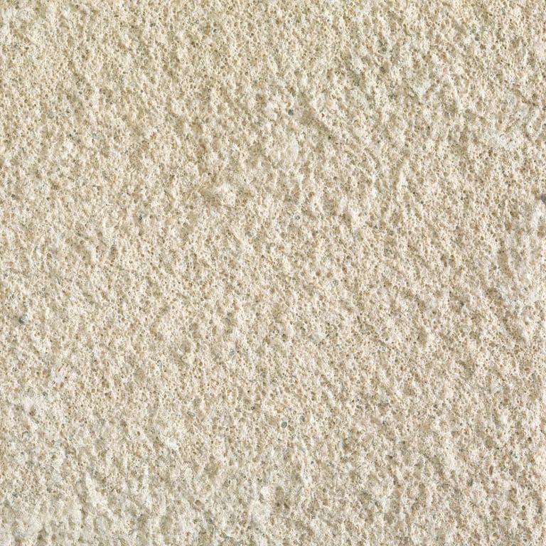 Color/Finish variation image for Silver Shadow Limestone. The surface finish shown is sand blasted. Dominant colors shown are beige, tan and cream; with brown, orange/rust and white secondaries. The color mix creates a warm feeling. Speckled color pattern.