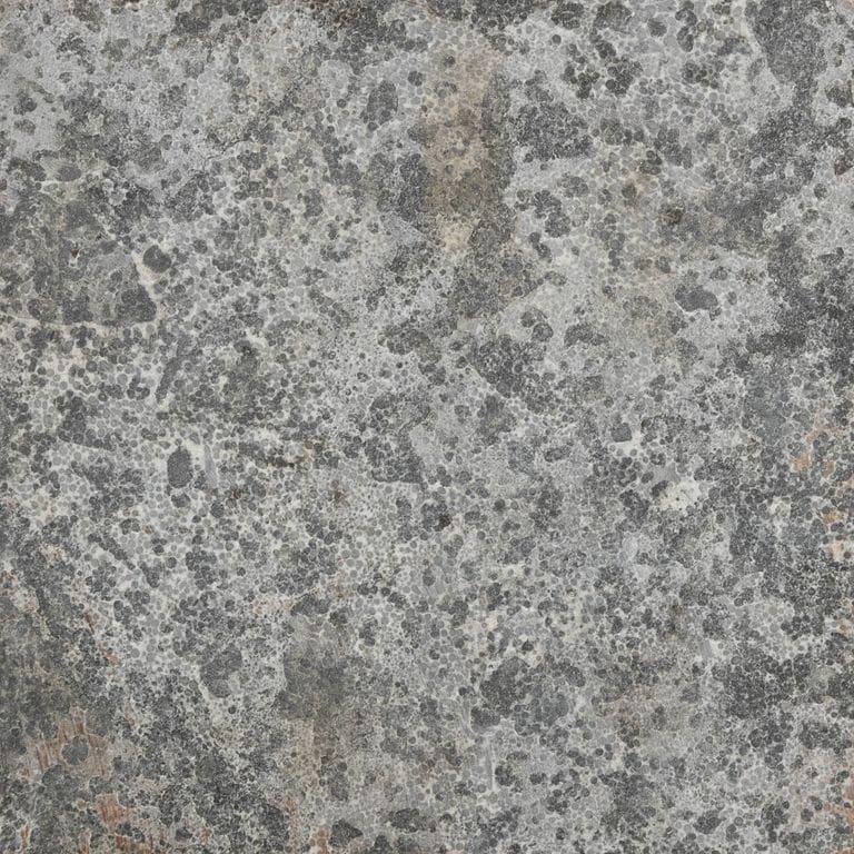 Color/Finish variation image for Limestone - Highland. The surface finish shown is flamed. The dominant color shown is gray.