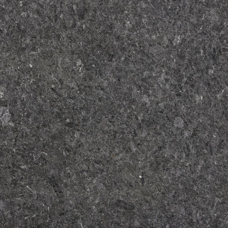 Color/Finish variation image for Granite - Mesabi Black. The surface finish shown is . The dominant color shown is black; with green and purple secondaries. The color mix creates a cool feeling. Coarse speckled color pattern.