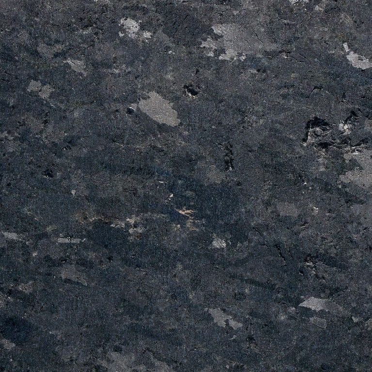The surface finish shown is brushed. The dominant color shown is black. The color mix creates a cool feeling. Speckled and streaked color patterns.