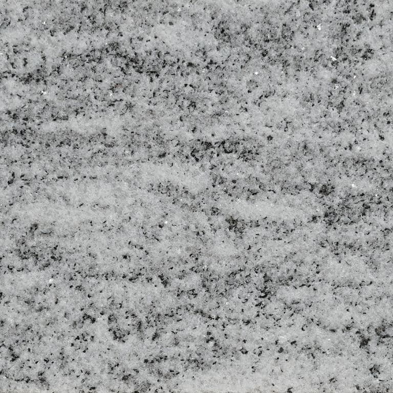 Color/Finish variation image for Silver Cloud Cross-Cut Granite. The surface finish shown is . Dominant colors shown are gray and white. The color mix creates a cool feeling.