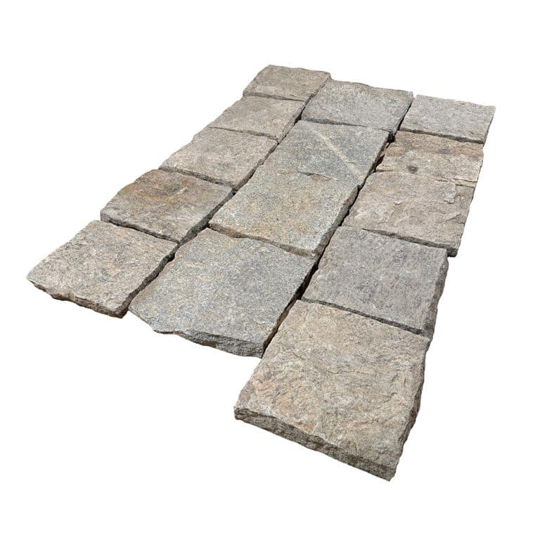 Application image for Reclaimed Rustic Granite. The surface finish shown is . The dominant color shown is gray. The color mix creates a warm feeling.