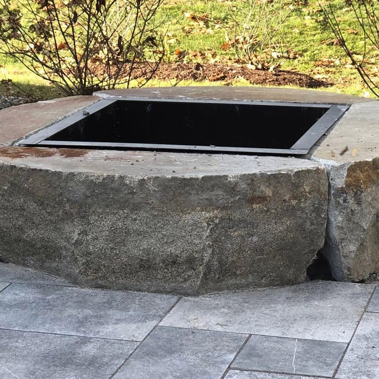 Reclaimed Granite D-Radius Curbstone