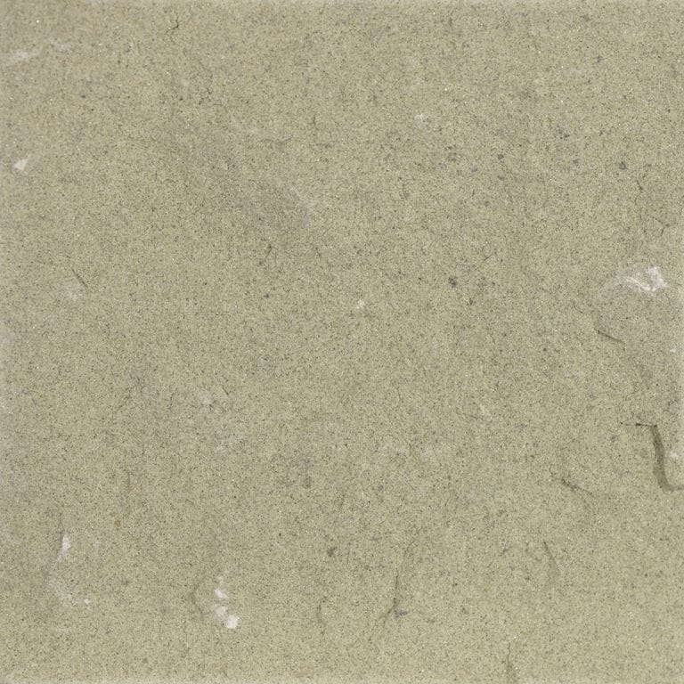 Color/Finish variation image for Golden Sandstone. The surface finish shown is split-face. The dominant color shown is tan; with beige, green, gray and orange/rust secondaries. The color mix creates a warm feeling. Fine speckled and cloudy color patterns.