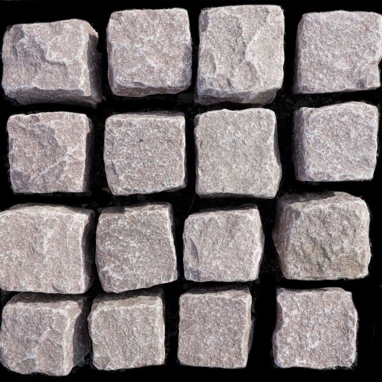 Application image for Granite - Cobblestones - Dusty Rose. The dominant color shown is pink. The color mix creates a cool feeling.