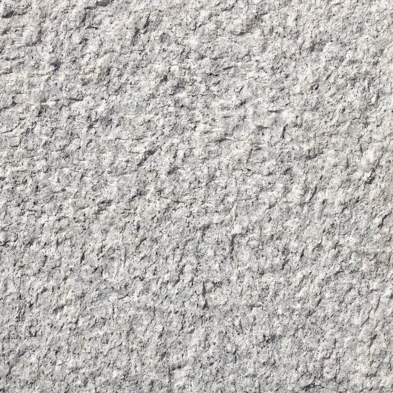 Color/Finish variation image for Granite Pavers - Square - Gray. The surface finish shown is coarse bush hammered. The dominant color shown is gray; with beige, white and cream secondaries. The color mix creates a cool feeling. Regular, speckled and swirled color patterns.