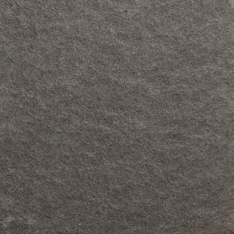 Feature image for Sugus Black Sandstone. The surface finish shown is flamed. Dominant colors shown are black and gray. The color mix creates a cool feeling.