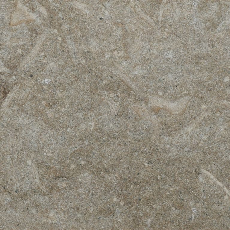 Color/Finish variation image for Veneto Olivo Limestone - Steps &amp; Treads. The surface finish shown is . Dominant colors shown are gray and tan. The color mix creates a warm feeling.