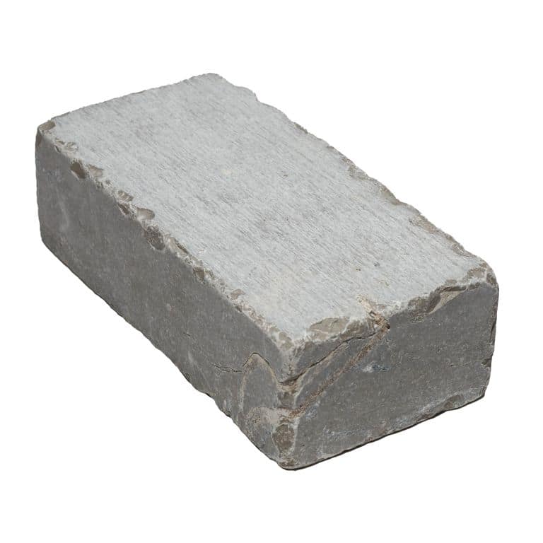 Color/Finish variation image for Amaza Estrema Limestone Cobblestone - Rectangle - Tumbled. The surface finish shown is tumbled. The dominant color shown is gray.