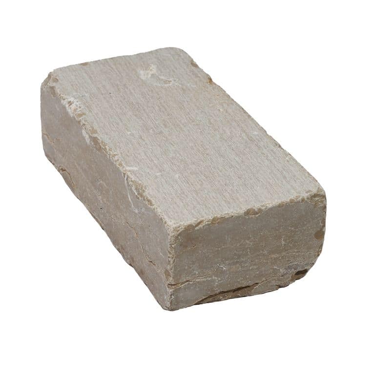 Color/Finish variation image for Amaza Estrema Limestone Cobblestone - Rectangle - Tumbled. The surface finish shown is tumbled. The dominant color shown is beige. The color mix creates a warm feeling.