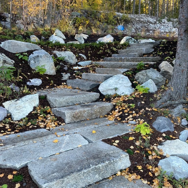 Reclaimed First Generation Curbstone Step - Split Bottom Riser Steps