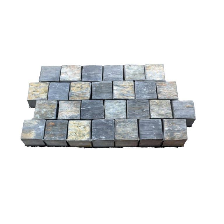 Black Schist Cobblestone - Square - Natural Cleft