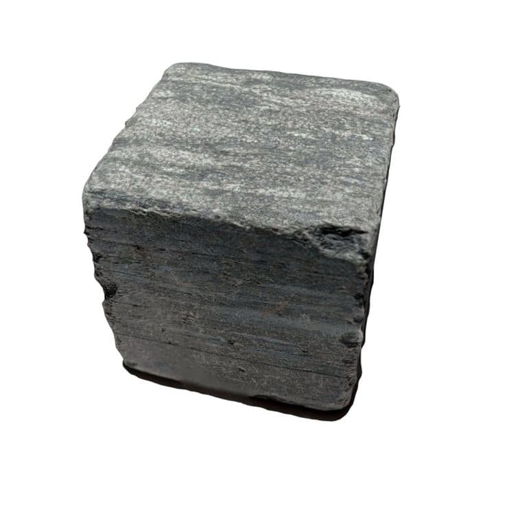 Black Schist Cobblestone - Square - Bush Hammered &amp; Tumbled