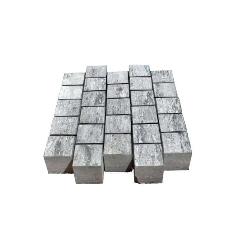 Black Schist Cobblestone - Square - Bush Hammered