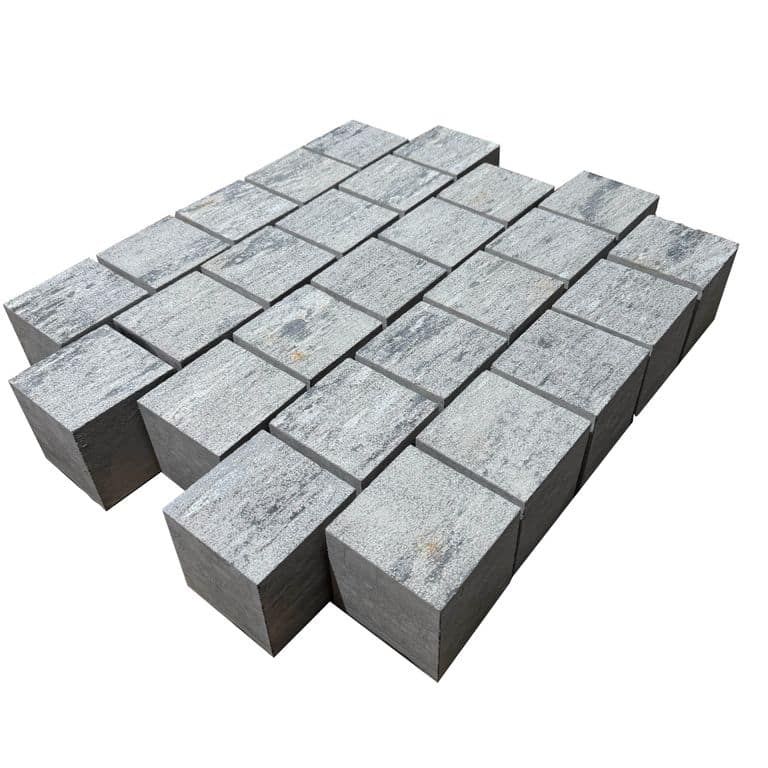 Black Schist Cobblestone - Square - Bush Hammered