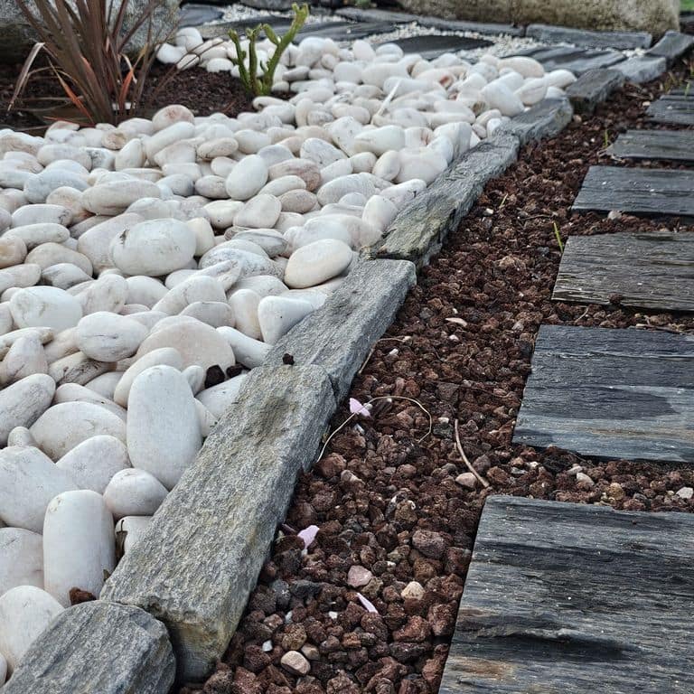 Black Schist - Tumbled Edging