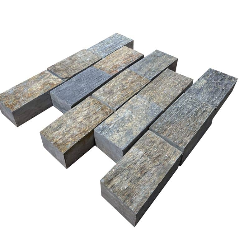 Black Schist Cobblestone - Rectangle - Natural Cleft