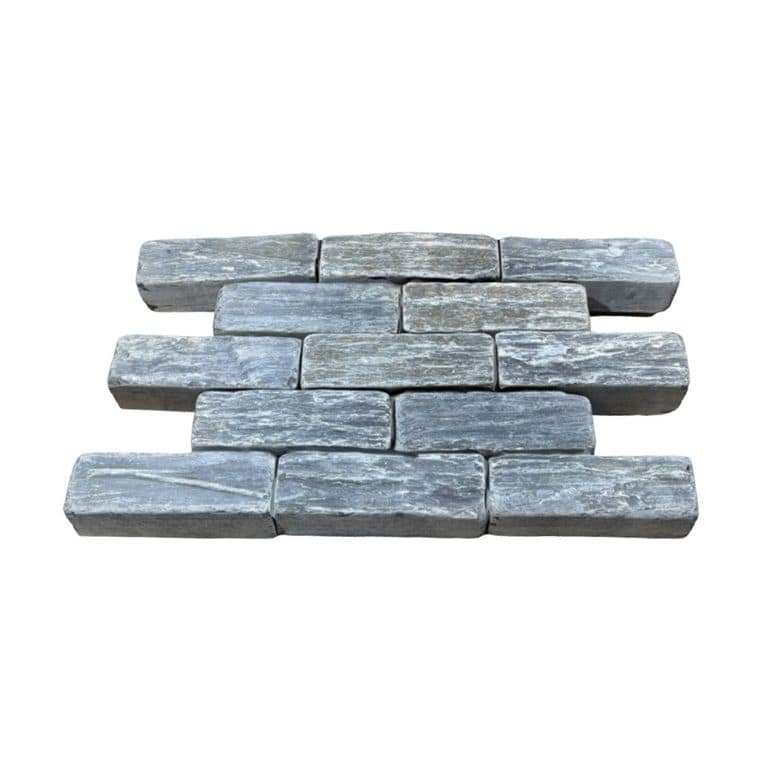 Black Schist Cobblestone - Rectangle - Natural Cleft &amp; Tumbled