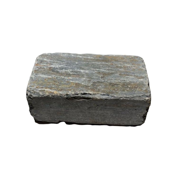 Black Schist Cobblestone - Rectangle - Natural Cleft &amp; Tumbled