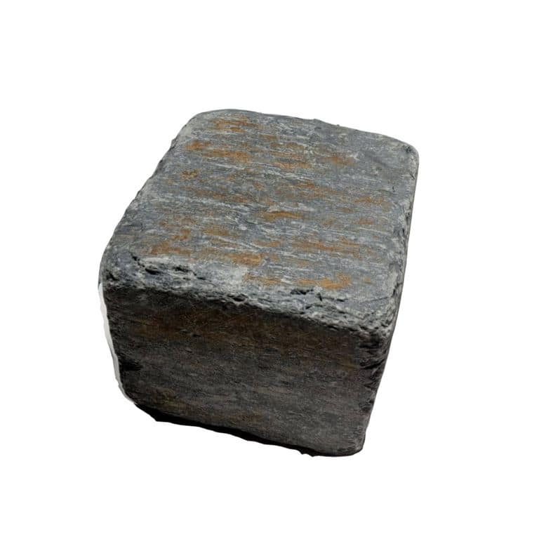 Black Schist Cobblestone - Square - Natural Cleft &amp; Tumbled