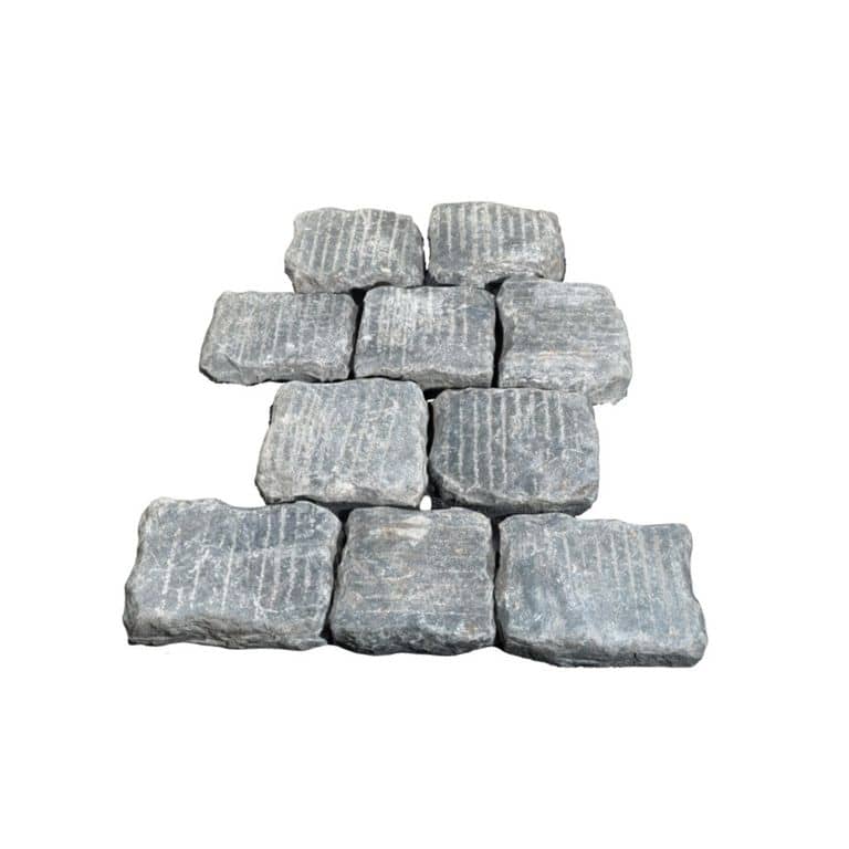 Reclaimed Black Granite - Grooved Cobblestone