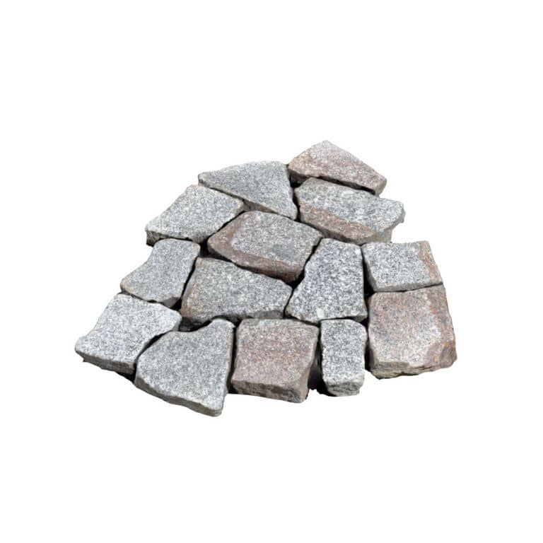 Reclaimed German Polygonal Granite Cobblestones - Flamed Surface