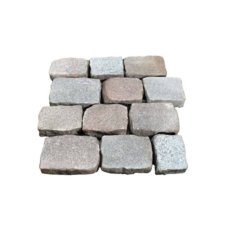 Reclaimed German Multicolor Granite Cobblestones - Flamed Surface