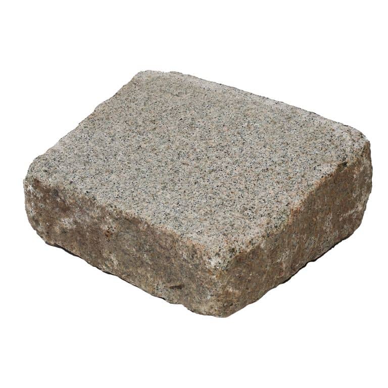 Application image for cobble 14 draft. The surface finish shown is flamed. Dominant colors shown are gray and tan. The color mix creates a warm feeling.
