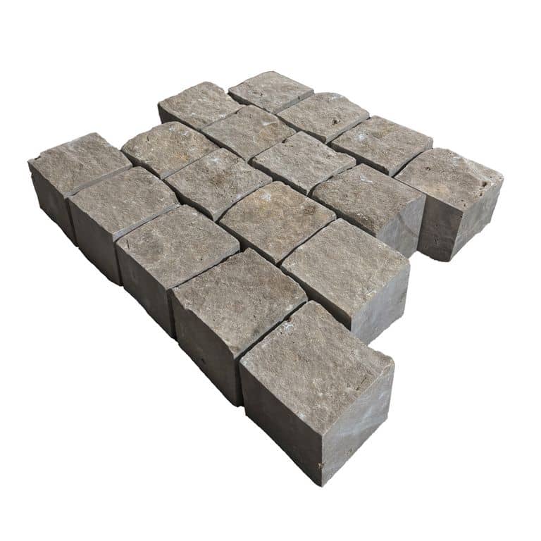 Bavarian Dolomite Gray Limestone - Splitface Cobblestone