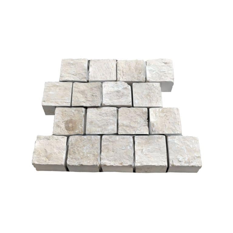 Bavarian Beige Limestone - Splitface Cobblestone