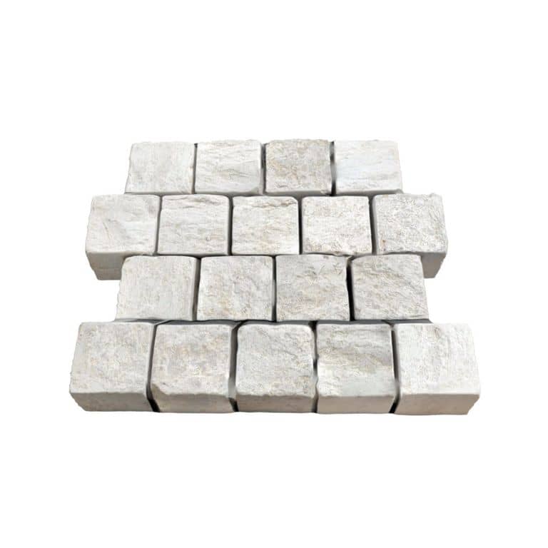 Bavarian Beige Limestone - Splitface &amp; Tumbled Cobblestone