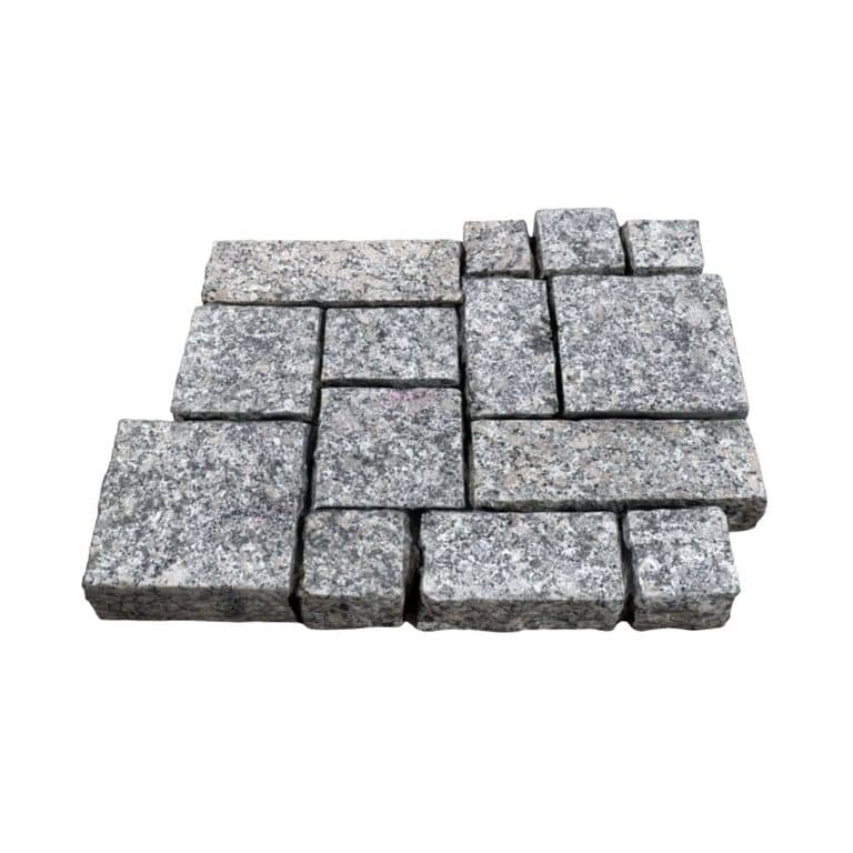 Lapa Gray Granite - Flamed Cobblestones
